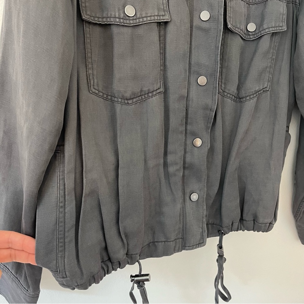 Rails Collins Relaxed Jacket Charcoal Lyocell Lin… - image 5